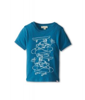 Appaman Kids Super Soft Classic Cotton Tee w/ Skatepile Graphic Boys T Shirt (Blue)