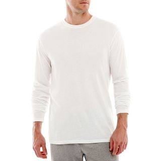 Stafford Long Sleeve T Shirt, White, Mens