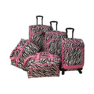 American Flyer Animal Print 5 pc. Expandable Spinner Upright Luggage Set
