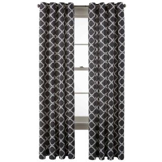 JCP Home Collection  Home Nolan Grommet Top Cotton Curtain Panel, Black