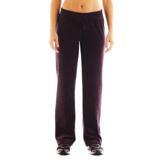 Made For Life Velour Warm Up Pants, Purple, Womens