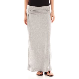 A.N.A Fold Over Maxi Skirt   Petite, Grey