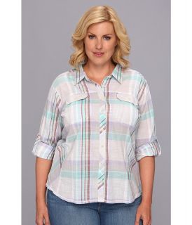 Columbia Plus Size Camp Henry L/S Shirt Womens Long Sleeve Button Up (Multi)