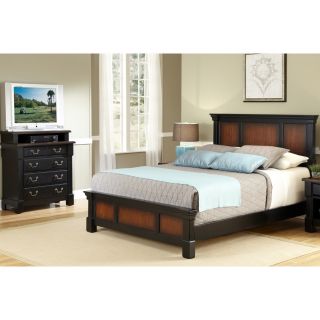 Home Styles Queen/ Full Headboard And Media Chest Black Size Queen