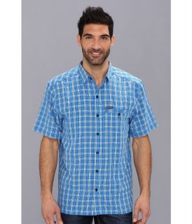 Columbia Declination Trail S/S Shirt Mens Short Sleeve Button Up (Blue)