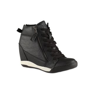CALL IT SPRING Call It Spring Pocabella High Top Wedge Sneakers, Black, Womens