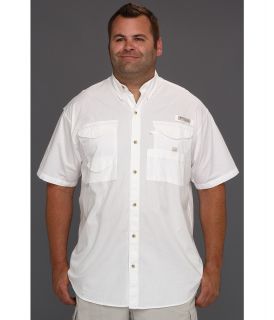 Columbia Bonehead S/S Shirt   Extended Mens Short Sleeve Button Up (White)