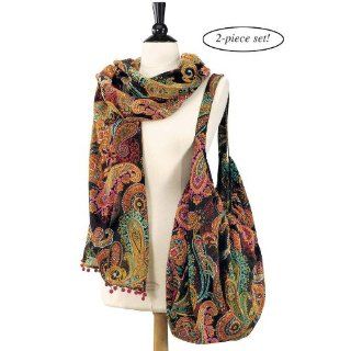Paisley Print Hobo Bag and Scarf Set  Other Products  