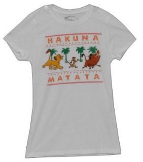 The Lion King Hakuna Matata Simba Timon Pumbaa Juniors White T Shirt Clothing