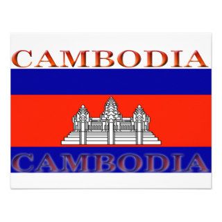 Cambodia Cambodian Flag Invites