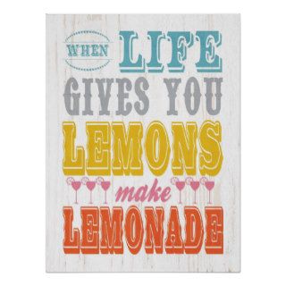 Inspirational Art  When Life Gives you Lemons Posters