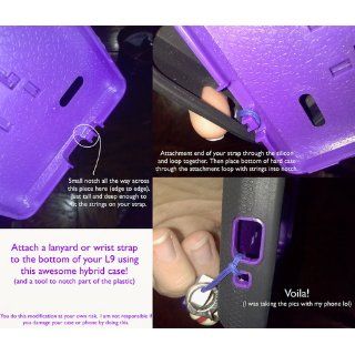 Double Layer Kickstand Hard Hybrid Gel Case Cover For T Mobile LG Optimus L9 P769 (Purple) Cell Phones & Accessories