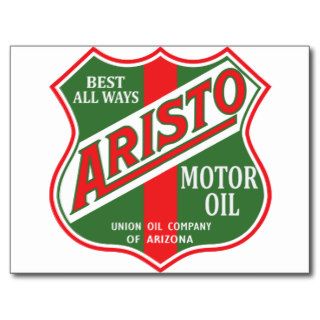 Aristo motor oil vintage sign reproduction postcard