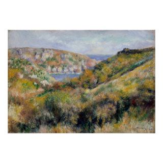 Hills around the Bay of Moulin Huet   Renoir Poster