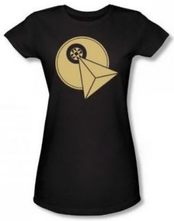 Star Trek Vulcan Logo Juniors Black Sheer Cap Sleeve T Shirt CBS549 JS Clothing