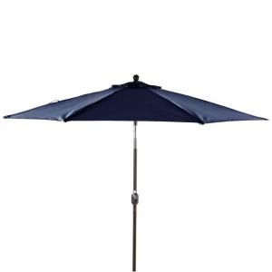 Flexx Market Umbrellas 9 ft. Wind Protected Patio Umbrella in Blue with Flexx Spring Technology 09388 308 12