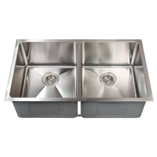 35" Optimum 50/50 Double Bowl Stainless Steel   Double Bowl Sinks  