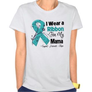 Mama   Ovarian Cancer Ribbon T Shirt