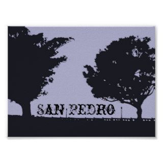 Paseo Trees San Pedro Poster