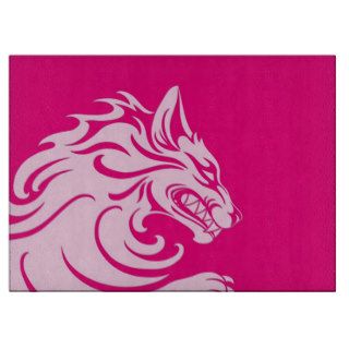 Aggressive Pink Tribal Wolf