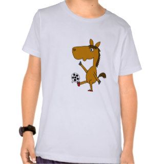 AR  Funny Horse Playing Soccer or Football Shirt