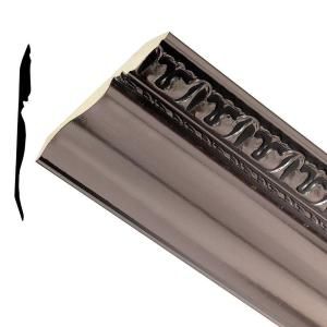 Fasade 8 ft. Grand Baroque Ceiling Crown Molding Brushed Nickel 174 29
