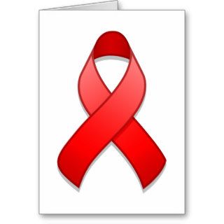 Red Awareness Ribbon Card