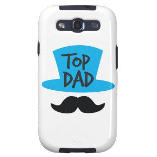 TOP DAD top hat and moustache Galaxy S3 Cases