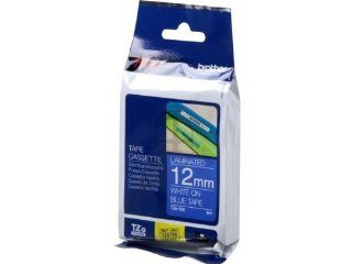 Brother TZe 535 Laminated 12mm Tape Cassette   White on Blue