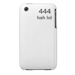 444 (hah lol) iPhone 3G/3GS Case iPhone 3 Cover