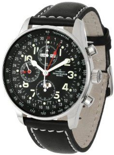 Zeno Men's P551 A1 Pilot Black Chronograph Dial Watch Zeno Watches