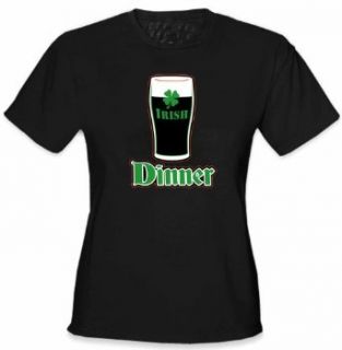 St. Patrick's Day Irish Dinner Girl's T Shirt #535 Clothing