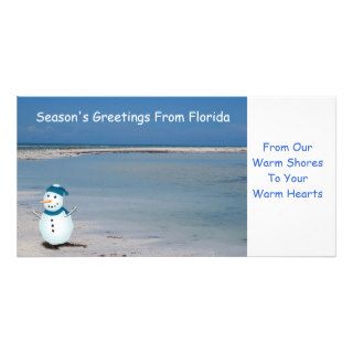 Season's Greetings Florida Personalized Photo Card