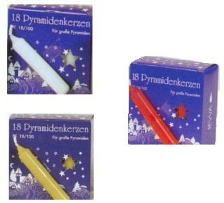 Pyramid Candles (18 pcs)   4.25 Inches Tall x 0.6 inch Diameter Sports & Outdoors