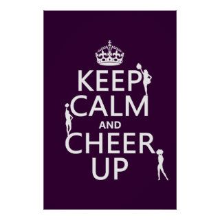 Keep Calm and Cheer Up (cheerleaders) (all colors) Poster