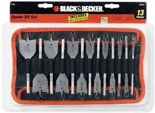 Black & Decker 71 536 13 Piece 1/4 Inch to 1 1/2 Inch Spade Drill Bit Assortment    