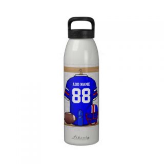 Personalized American Football Grid Iron jersey Drinking Bottle