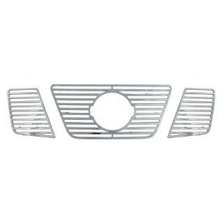 Bully  GI 28 Triple Chrome Plated ABS Snap in Imposter Grille Overlay, 3 Piece Automotive