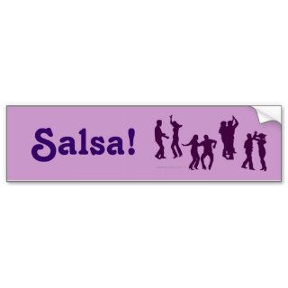 Salsa Dancing Poses Silhouettes Custom Bumper Stickers