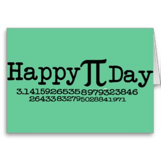 Happy Pi Day Greeting Cards