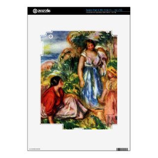 Two women with young girls in a landscape   Renoir iPad 3 Decals