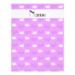 Personalized name neon purple train pattern flyer