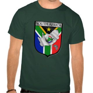 South Africa badge emblem Dark Green T shirt