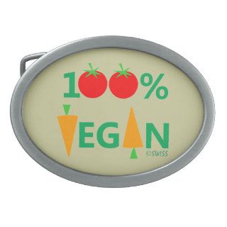 Cute Vegan Vegetarian Belt Buckle