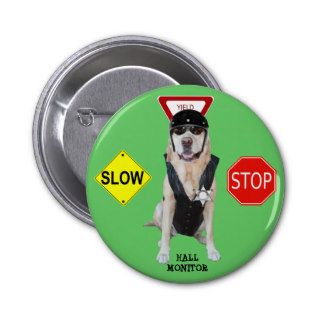 Funny Lab Hall Monitor Button