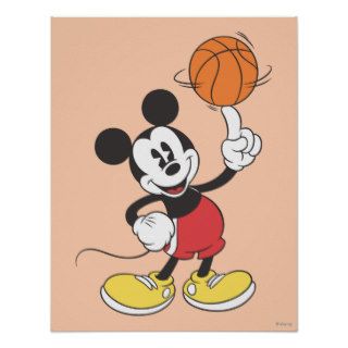 Mickey Mouse Basketball Player 1 Poster