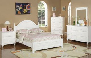 Wooden Twin Bed and Wooden Night Stand with 2 Drawers in White Finish #PD F91063t, f41316   Nightstands