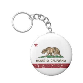 California State Flag Modesto Key Chains