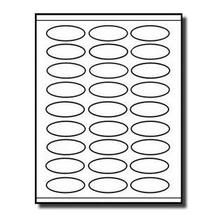540 Label Outfitters® Oval White Matte Laser or Inkjet Labels, 2 1/2" x 1", 20 Sheets  Printer Labels 