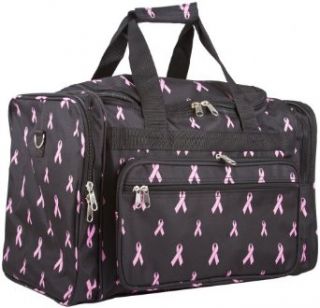 World Traveler Pink Ribbon Breast Cancer Duffle Bag 19 inch Duffel Bags Clothing